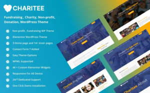 Charitee – Non-Profit Fundraising Donation WordPress theme.