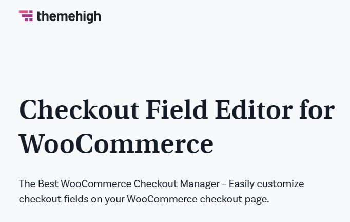 Checkout Field Editor for WooCommerce