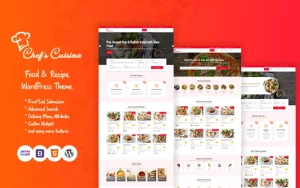 Chef’s Cuisine - Responsive Recipe WordPress Theme