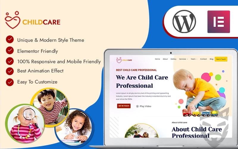 Child Care Premium Wordpress Theme WordPress Theme