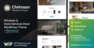 Chrimson | Windows  Doors Installation Services Store WordPress Theme + AI