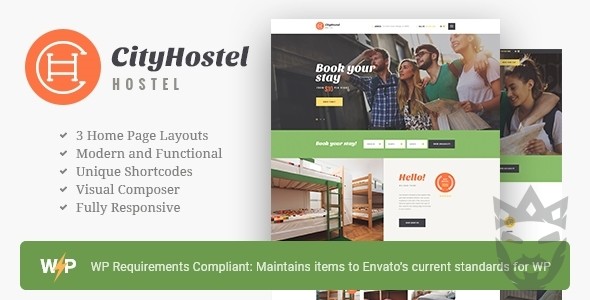 City Hostel | Travel  Hotel Booking WordPress Theme