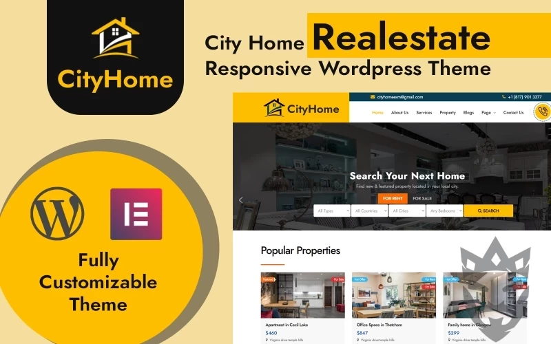 CityHome Real Estate Wordpress Theme WordPress Theme