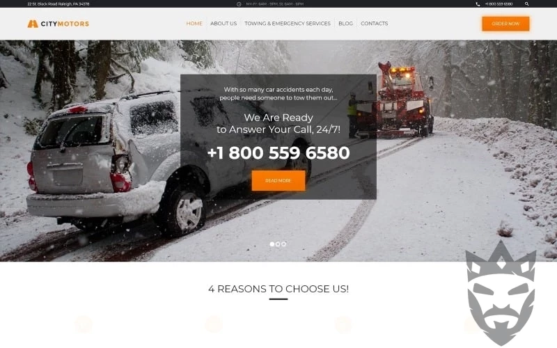 CityMotors - Auto Towing Company WordPress Theme