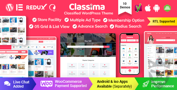 Classima – Classified Ads WordPress Theme