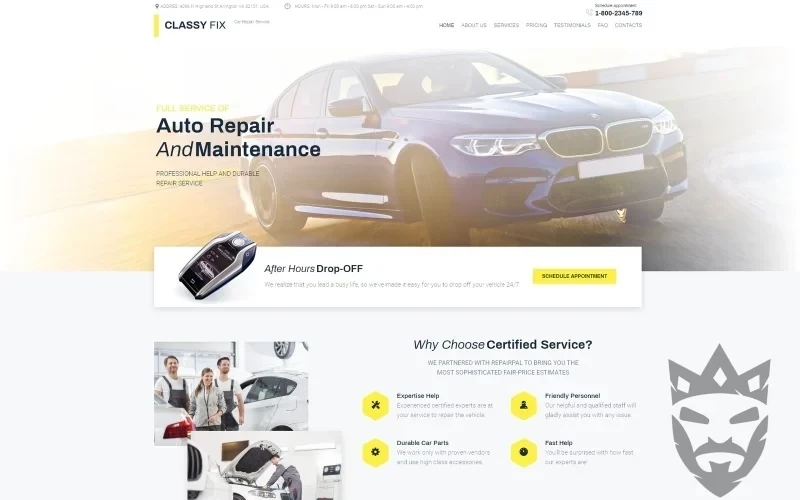 Classy Fix - Car Repair WordPress Elementor Theme WordPress Theme