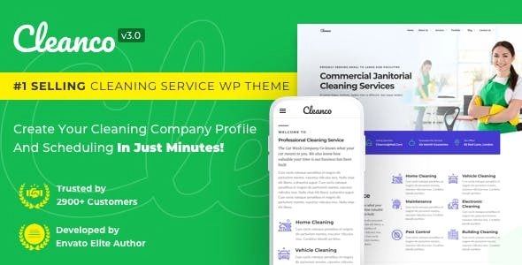 Cleanco - Cleaning Service Company WordPress Theme