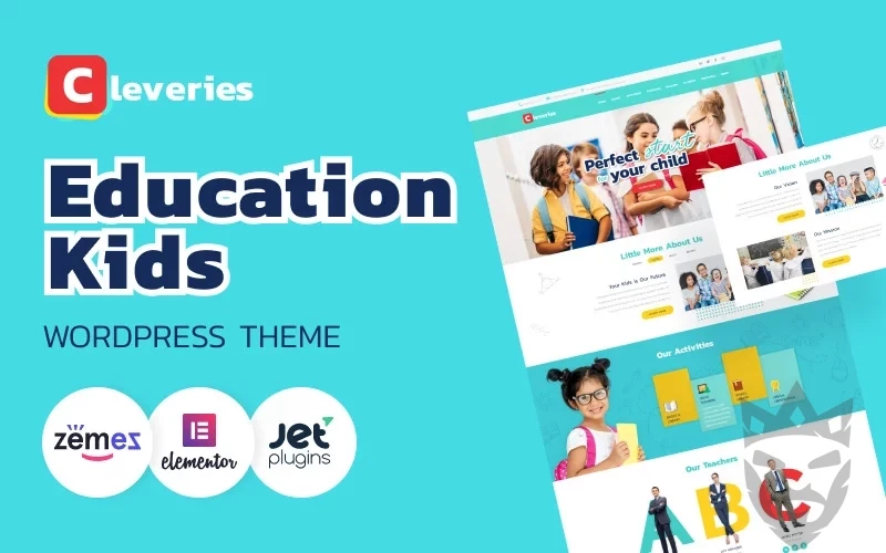 Cleveries - Education Kids WordPress Elementor Theme WordPress Theme