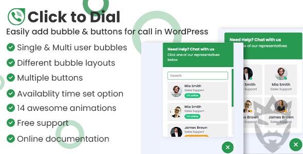 Click to dial - Direct call from website WordPress plugin