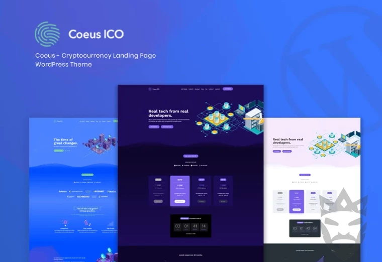 Coeus - Cryptocurrency Landing Page WordPress Them