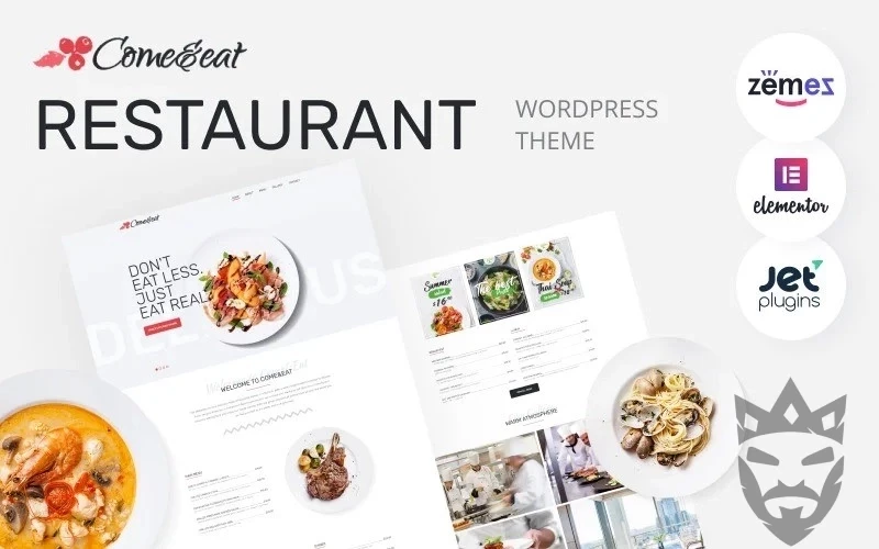 Come&Eat - Restaurant Multipurpose Modern WordPress Elementor Theme WordPress Theme