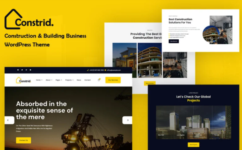 Constrid – Construction  Building Business WordPress Theme