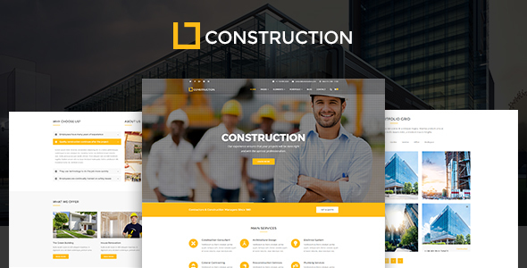 Construction - Business  Building Company WordPress Theme