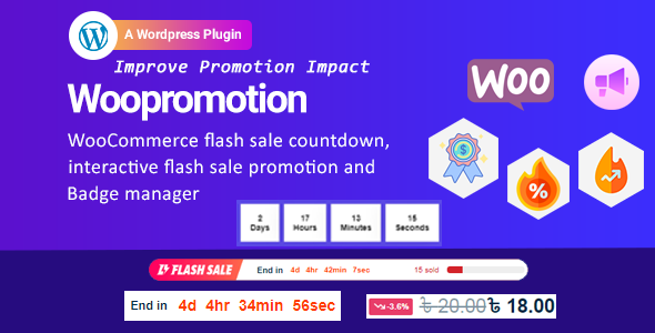 Woopromotion - WooCommerce product promotion sale countdown and Badge Manager