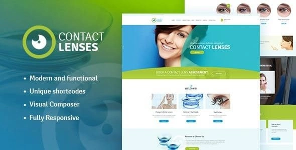 Contact Lenses Store & Vision Therapy Clinic Doctor WordPress Theme