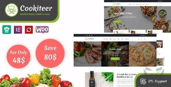 Cookiteer - Food & Recipe WordPress Theme