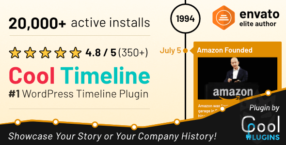 Cool Timeline Pro - Horizontal  Vertical Timeline Plugin For WordPress