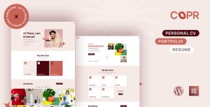 Copr - One Page Personal Portfolio