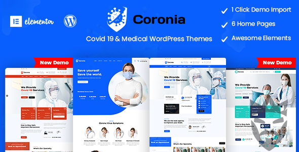 Coronia - Covid 19  Medical  WordPress Themes