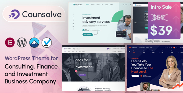 Counsolve - Consulting  Investments WordPress Theme