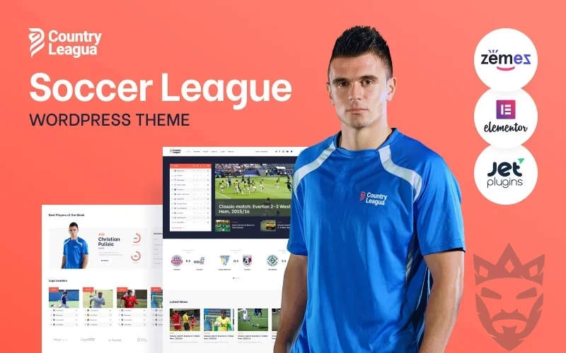 Counter Leagua - Soccer League WordPress Theme