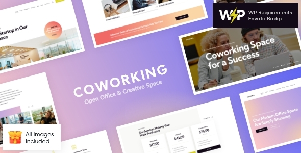 Coworking - Open Office  Creative Space WordPress Theme