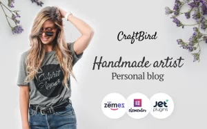 CraftBird - Handmade Artist Personal Blog WordPress theme WordPress Theme