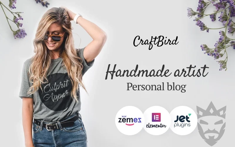 CraftBird - Handmade Artist Personal Blog WordPress theme WordPress Theme