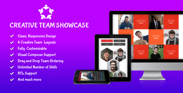 Creative Team Showcase - Team Member Showcase WordPress Plugin  Team Editor