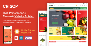 Crisop - Grocery  Organic Food Shop Elementor WooCommerce Theme