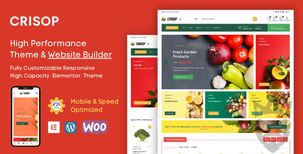 Crisop - Grocery  Organic Food Shop Elementor WooCommerce Theme