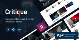 Critique - Newspaper  Review Magazine WordPress Theme