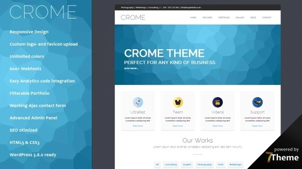 Crome – Multipurpose WordPress Theme