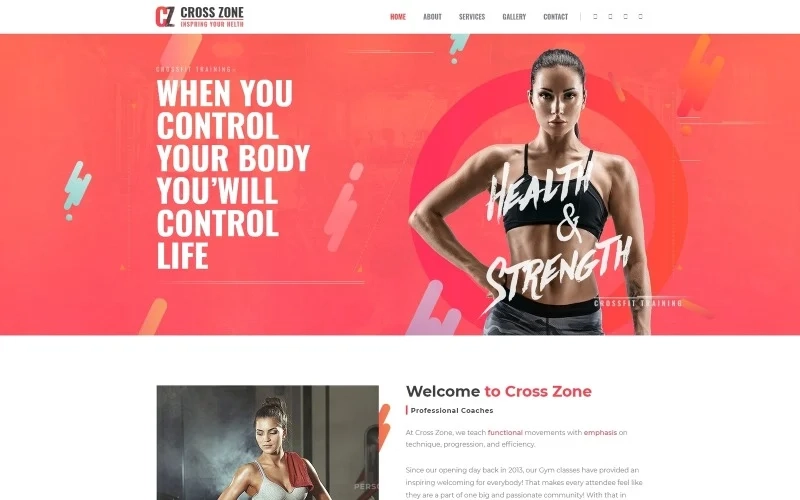 Cross Zone - Crossfit Studio WordPress Elementor Theme WordPress Theme