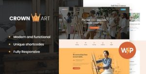 Crown Art | Drawing and Music School WordPress Theme