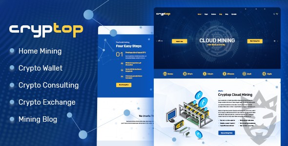 CrypTop - ICO Landing and CryptoCurrency WordPress Theme