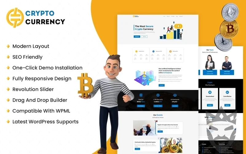 Crypto Currency WordPress Theme