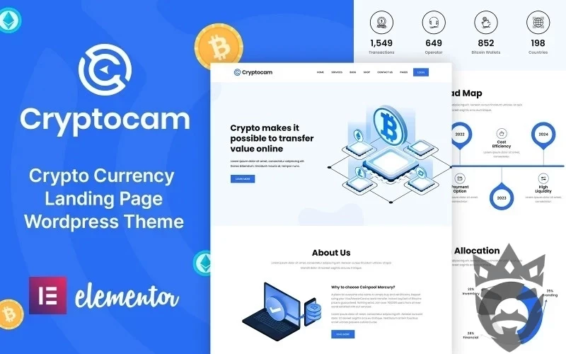 CryptoCam - Crypto Currency & Finance WordPress Theme