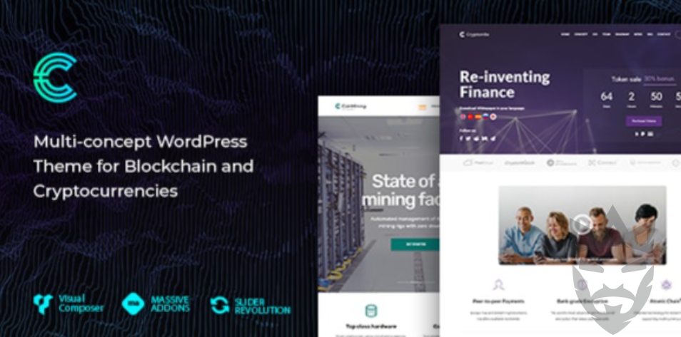 Cryptonite  – Blockchain and Cryptocurrencies WordPress Theme