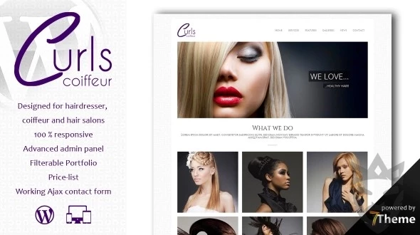 Curls -WordPress Hair Salon Theme