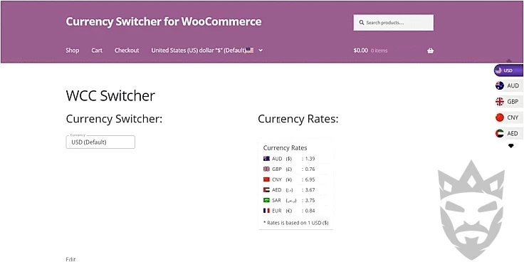 Currency Switcher For WooCommerce