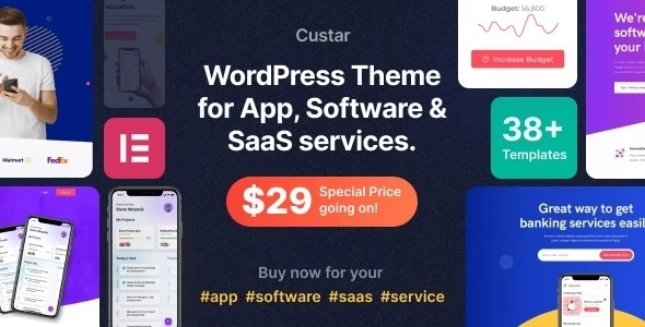 Custar - Software & App WordPress Theme