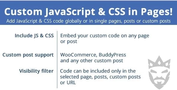 Custom JavaScript & CSS in Pages