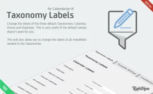 Custom Taxonomy Labels for Calendarize it!