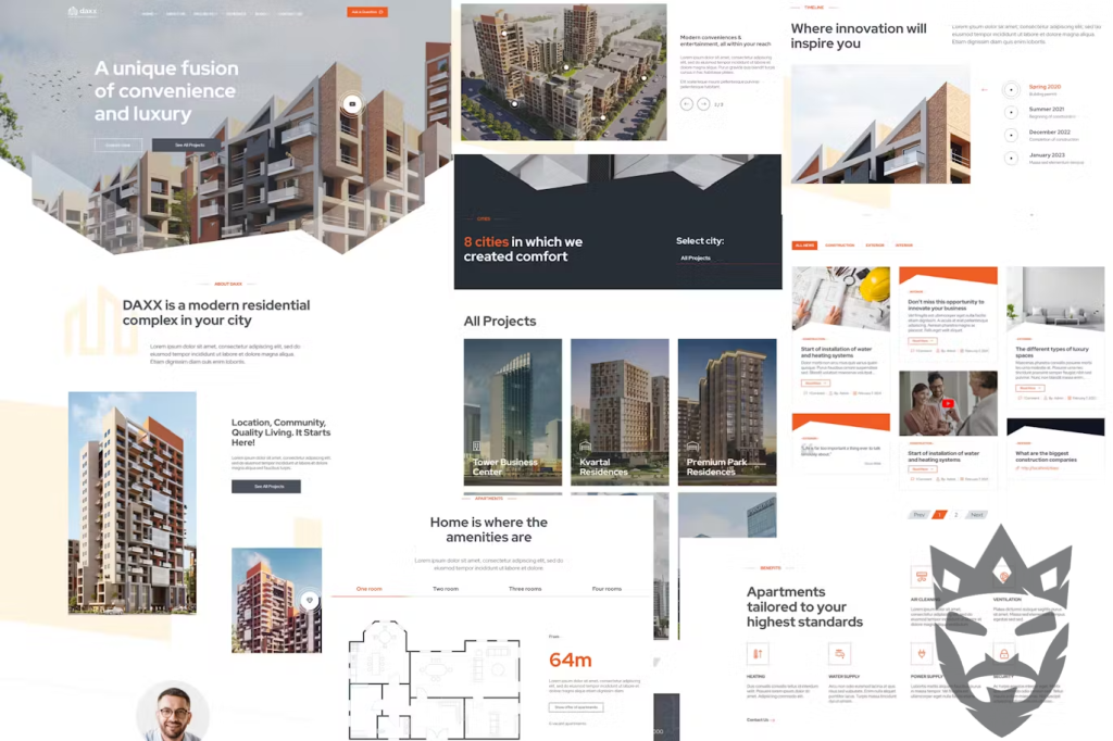 DAXX - Apartment Complex WordPress Theme