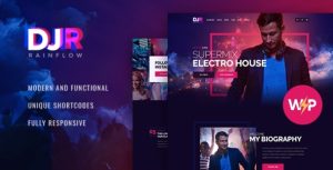 DJ Rainflow | Music Band  Musician WordPress Theme