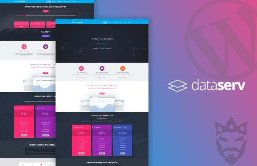 Dataserv - Professional Hosting WordPress Theme