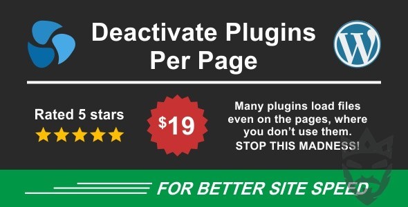 Deactivate Plugins Per Page - Improve WordPress Performance