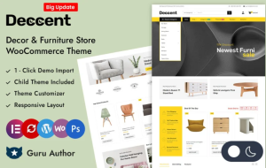 Deccent - Furniture and Home Decor Store Elementor WooCommerce Responsive Theme