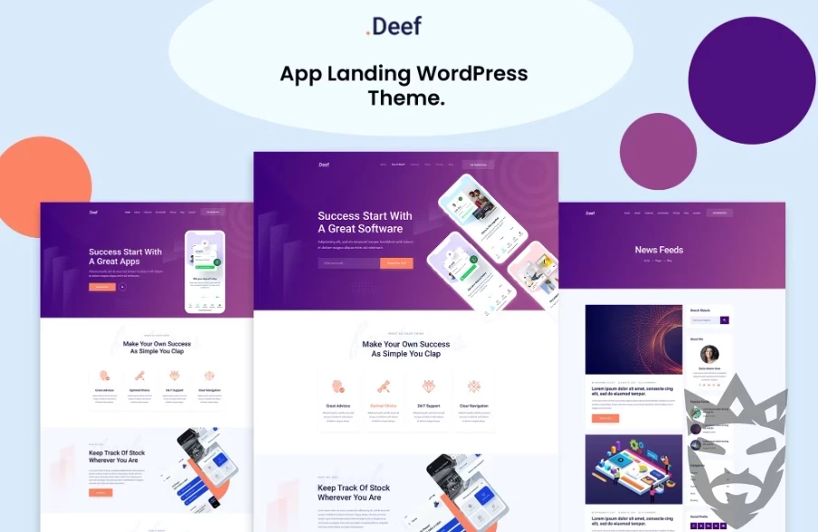 Deef - App Landing WordPress Theme